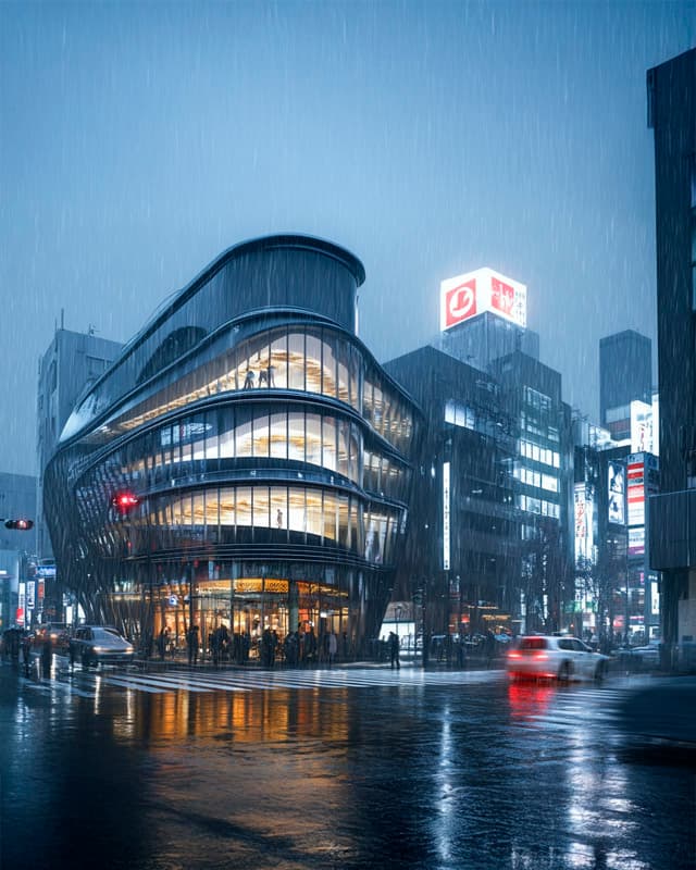 Kengo Kuma futuristic fusion — image 1