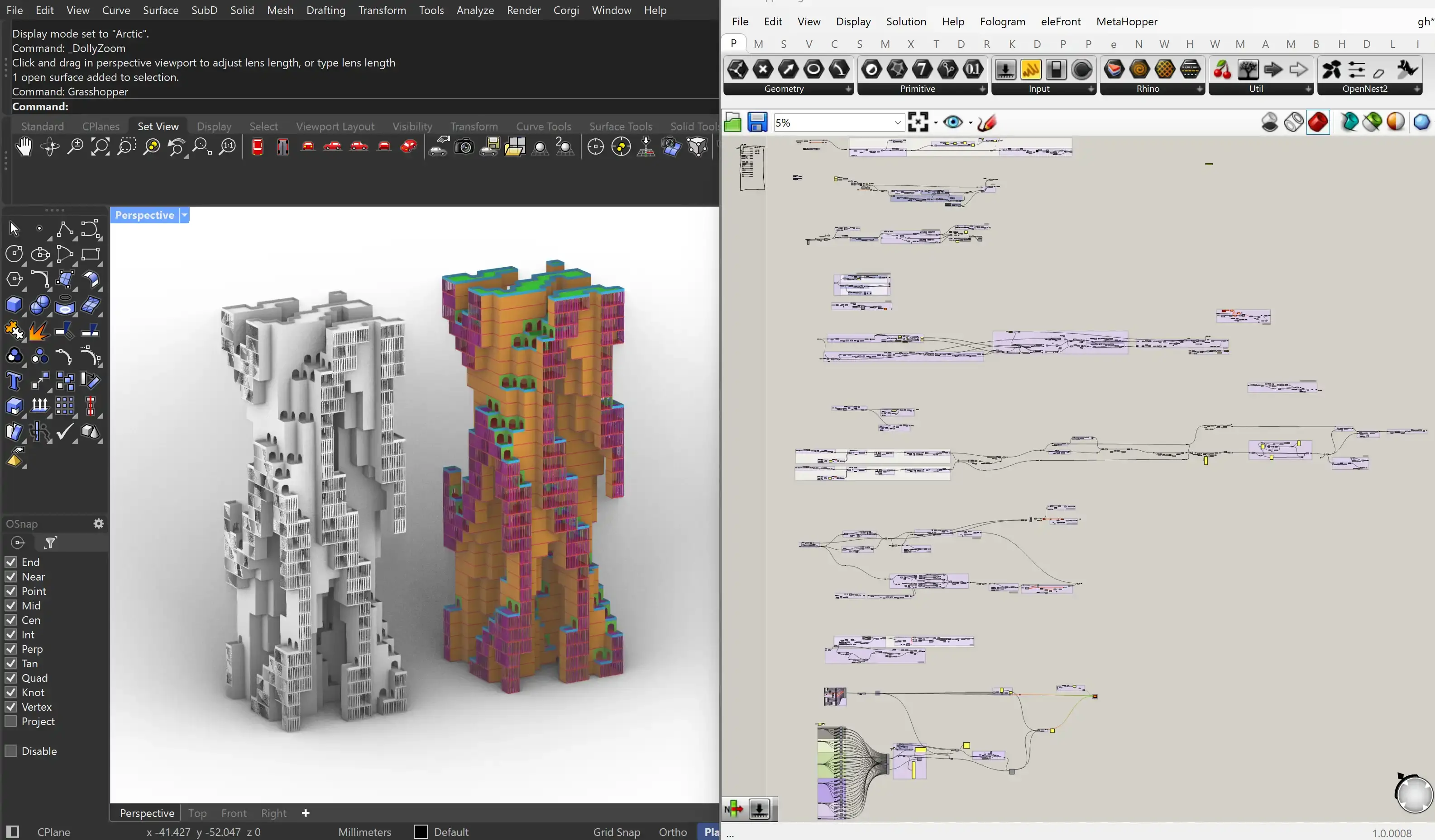 Grasshopper3D: Data Structures & Design Automation