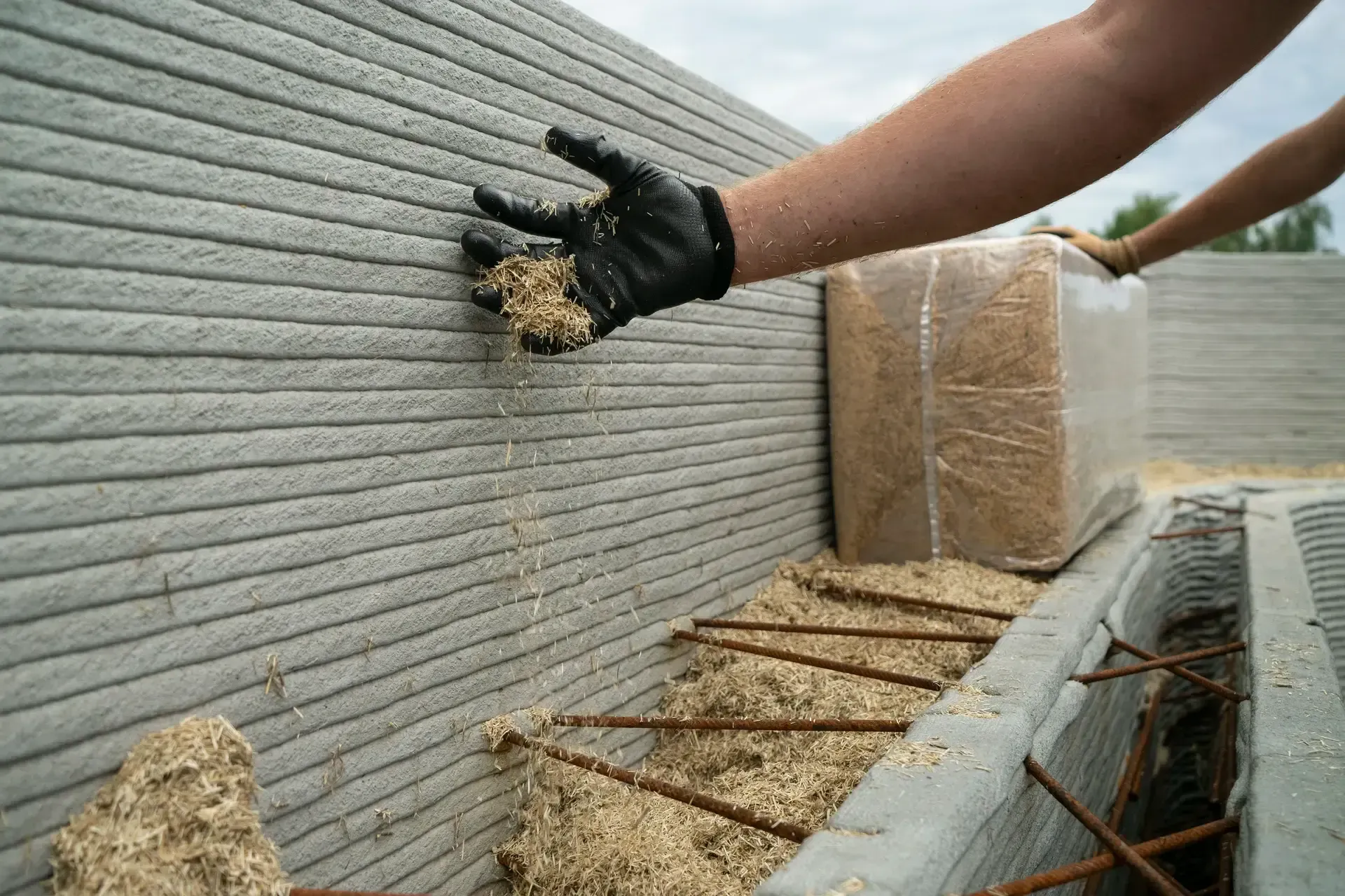 Cavity filling with straw © Construction3D