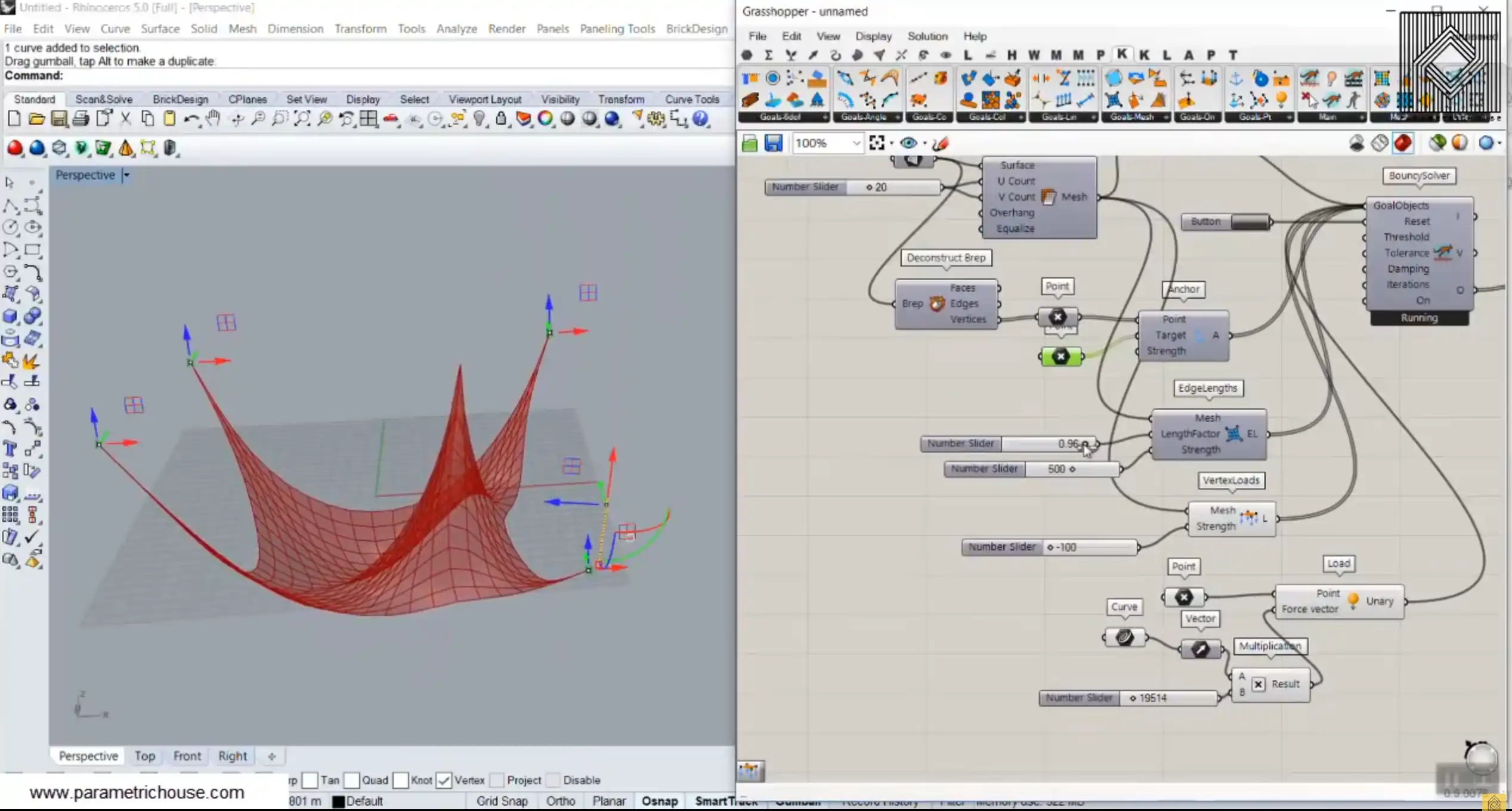 kangaroo Grasshopper 3D Plugin