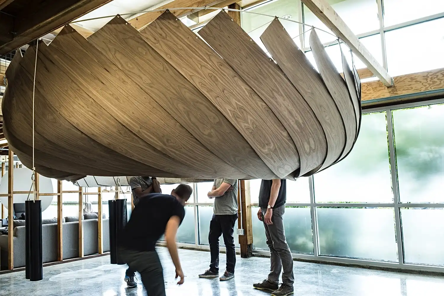 Transformable meeting space. Courtesy of Self-Assembly Lab, MIT.