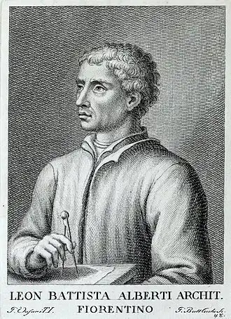 Leon Battista Alberti (1404–1472), was among the first architects to pursue architectural authorship independent of craft, seeking identical reproducibility through geometric drawing and abstract notation.