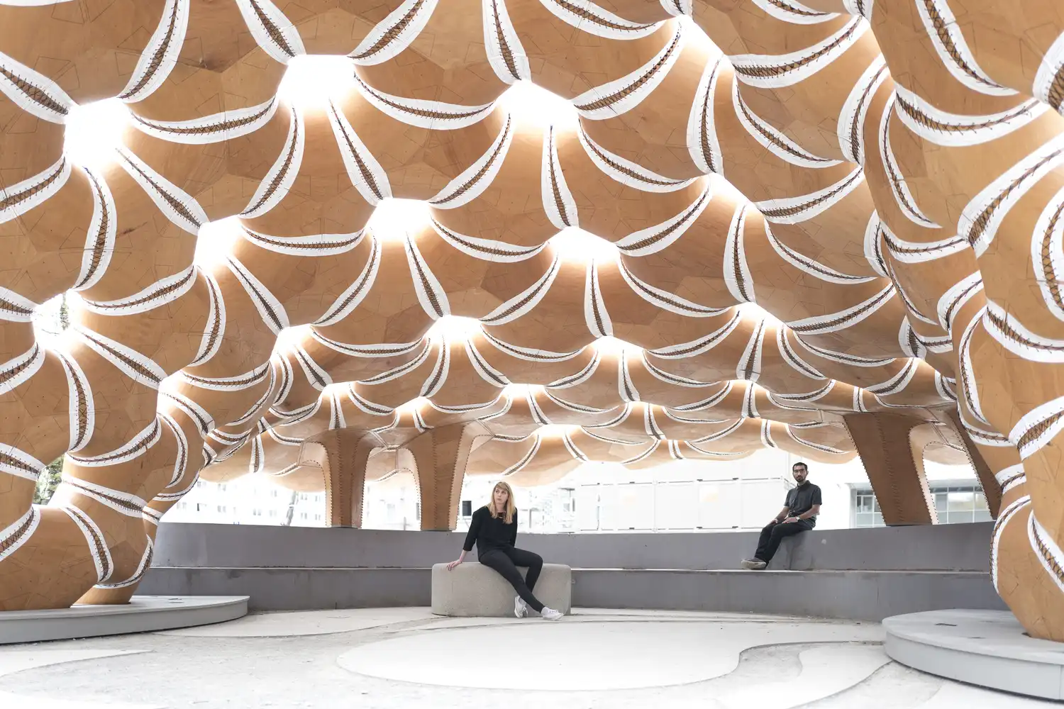 ICD-ITKE Research Pavilion 2015-16 / ICD-ITKE University of Stuttgart. Image © ICD/ITKE University of Stuttgart